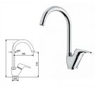 Oioli Rubinetterie mixer for sink River 2146