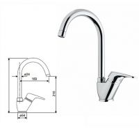 Oioli Rubinetterie mixer for sink River 2146