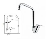 Oioli Rubinetterie mixer for sink River 2145
