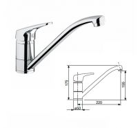 Oioli Rubinetterie mixer for sink River 2135