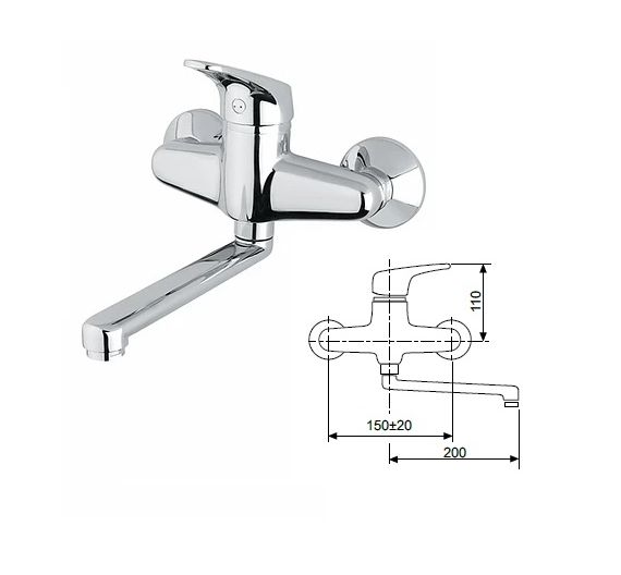 Oioli Rubinetterie mixer for sink River 2130