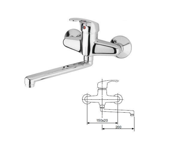 Oioli Rubinetterie mixer for sink Tek 6630