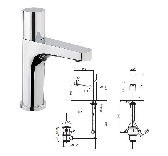 Oioli washbasin mixer Miami art 80200