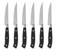 Tenartis Set 6 Coltelli Da Bistecca – Made In Italy, Lama In Acciaio Inox Al Cromo-Molibdeno-Vanadio, Manico In Polipropilene, 21,5 Cm