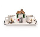 Egan Le Casette set 2 mini mug, tray, sugar bowl