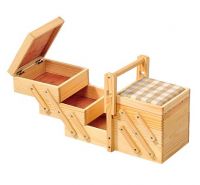 Kesper sewing basket in bamboo wood
