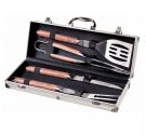 Brandani case with 4 tools for barbeque