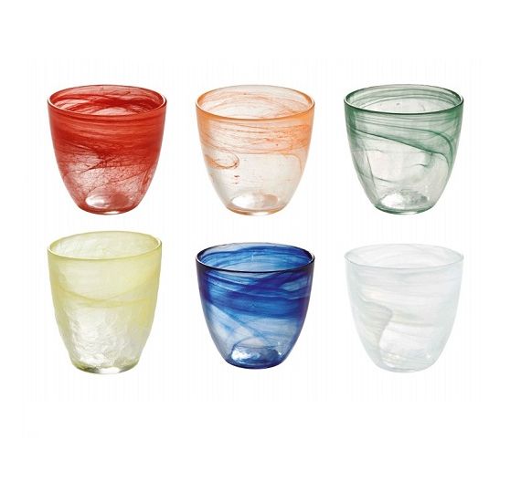 Brandani set 6 bicchieri vetro Shade