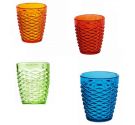 Brandani Summer set of 4 colored glasses