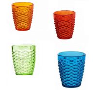 Brandani Summer set of 4 colored glasses
