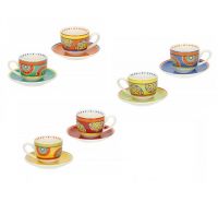 Brandani 6 tazze caffè Mediterranea