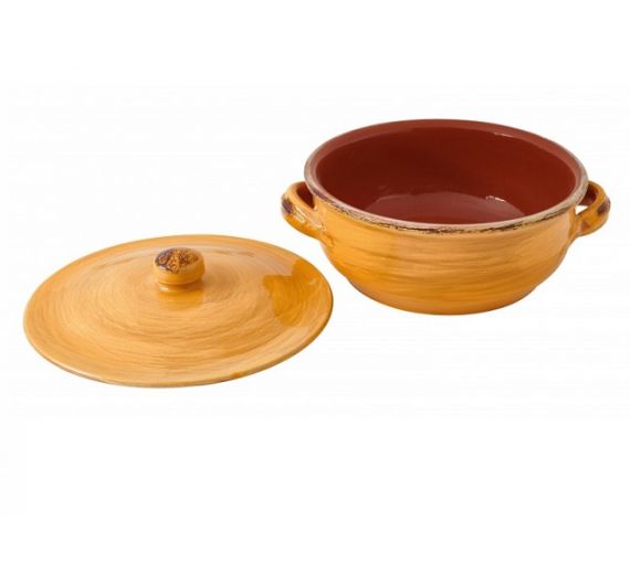 Brandani fire clay soucepan with lid