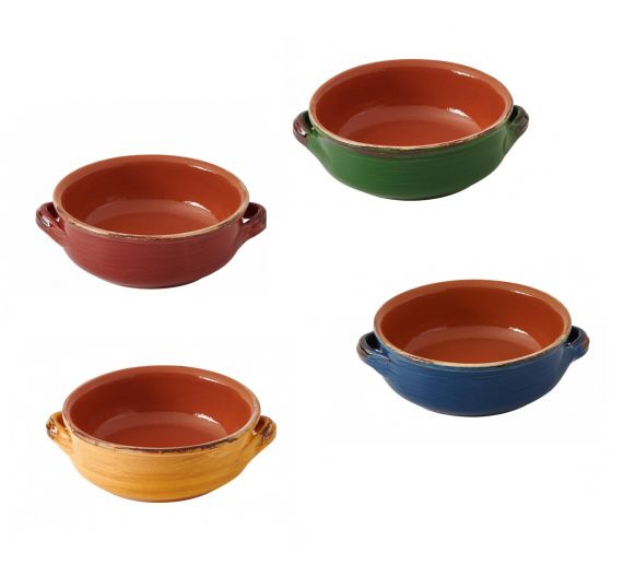 Brandani 4 sets Cocotte cm 14 in earthenware