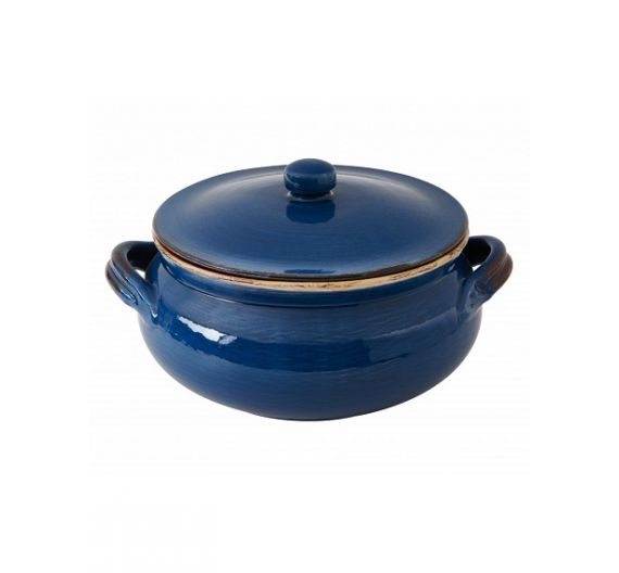 Brandani blue saucepan in earthware cm 24