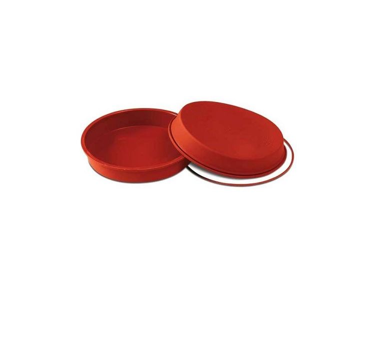 Lacor Stampo In Silicone Tondo 24 Cm - Marrone - Teglia Antiaderente Per Dolci E Torte