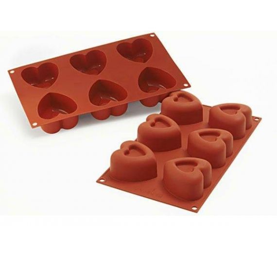 Silikomart Stampo silicone 6 Cuori Passion