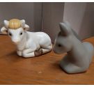 Ox and Donkey Christmas Egan figurines
