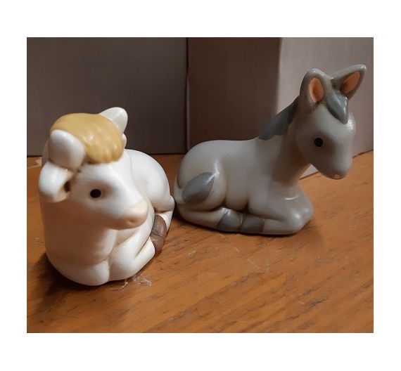 Ox and Donkey Christmas Egan figurines