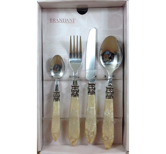 Brandani 16 set cutlery Ambra Madreperla