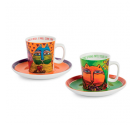 Egan Laurel Burch gatti set 6 tazzine caffè PLB06/1Z