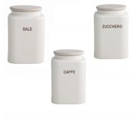 Brandani 3 set of jars with wooden cap
