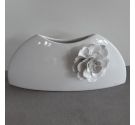Long vase with flower Bassano ceramics