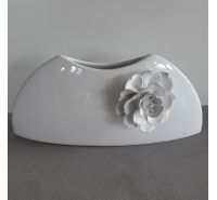 Long vase with flower Bassano ceramics