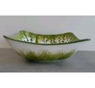 Bassano ceramics square tray with flowers decoration