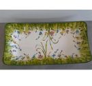 Bassano ceramics rectangle tray with flowers decoration