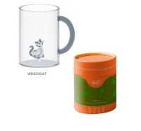 Wd lifestyle borosilicate mug with cat