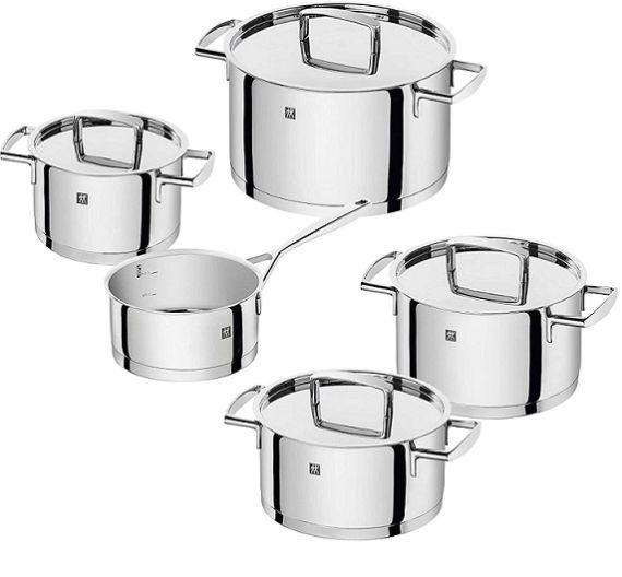 Zwilling set of 5 steel pots Passion
