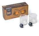 Gentleman set 2 bicchieri con sfere in pietra