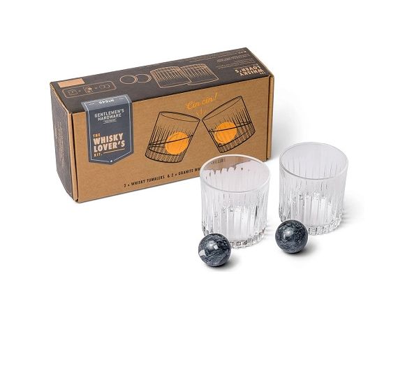 Gentlemen’s Hardware Cocktail Tumbler & Whisky Stones Set