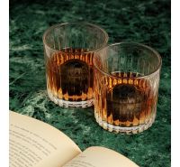 Gentleman set 2 bicchieri con sfere in pietra