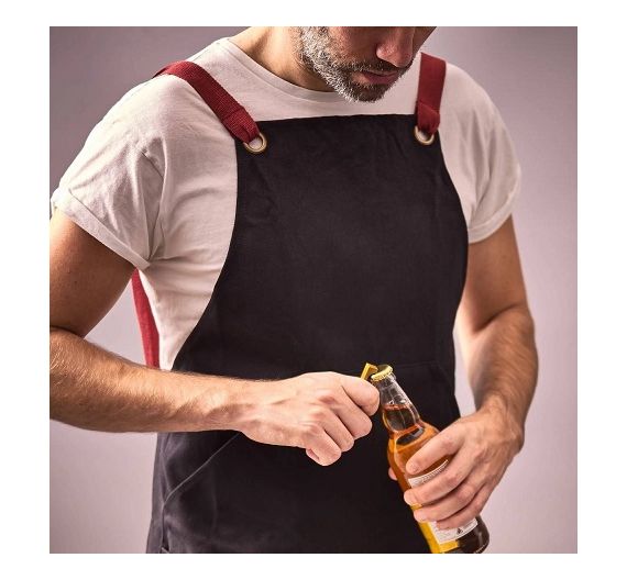 Gentlemen BBQ utility apron and bottle opener