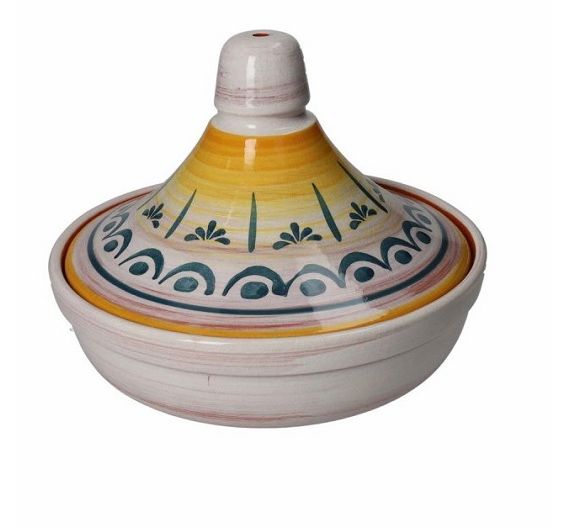 Brandani WHITE TAJINE WITH DECORATED LID