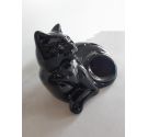 Gatto nero sdraiato Ceramiche di Bassano