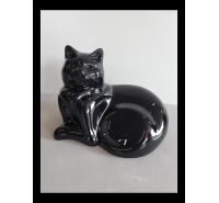 Black cat lying down Bassano ceramics