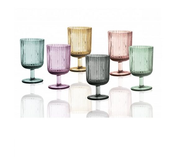 Brandani set 6 Plisse chalices