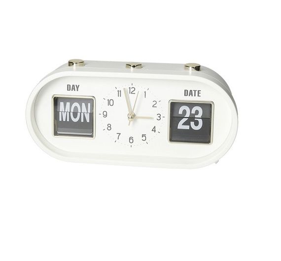Brandani alarm clock Buttons white and gold