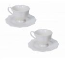 Brandani Queen set of 2 tea cups with plate