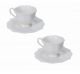 Brandani Queen set of 2 tea cups with plate