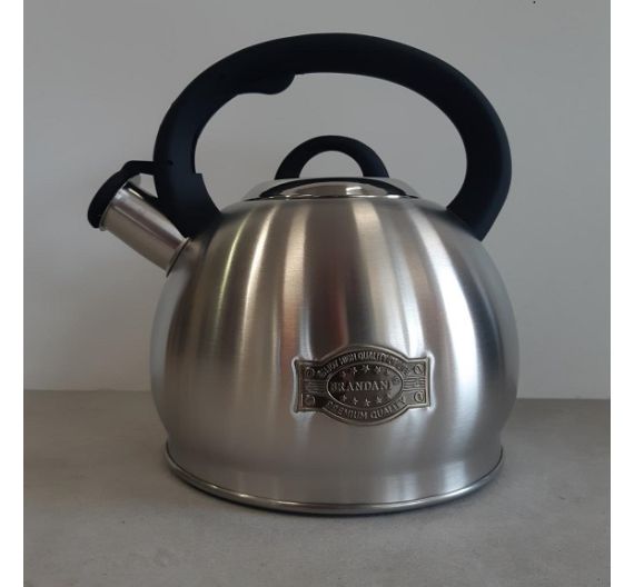 Brandani stainless steel kettle with black handle