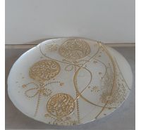 Brandani Regalomagia white gold glass plate 