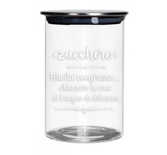 Brandani tall glass jar for sugar