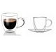 Brandani set 2 double wall glass coffee cups