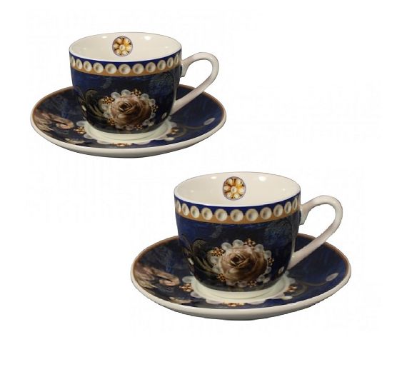 Brandani Danubio Blu set of 2 coffee cups