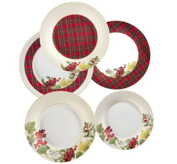 Brandani Sottobosco set of 18 dinner plates