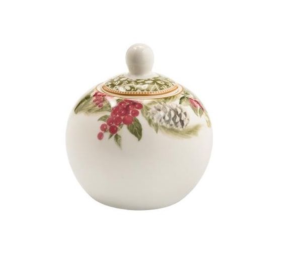 Brandani Sottobosco porcelain sugar bowl