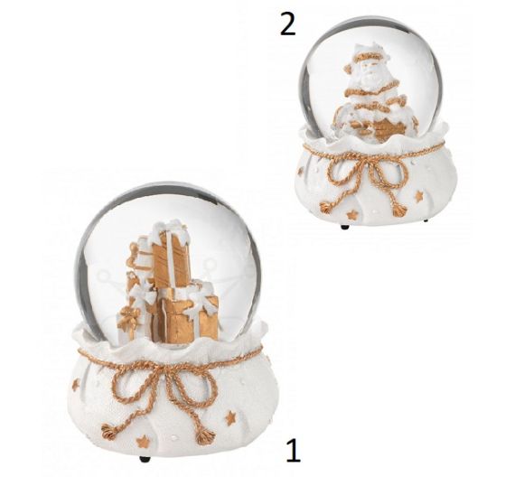 Brandani carillon palla di neve bianco